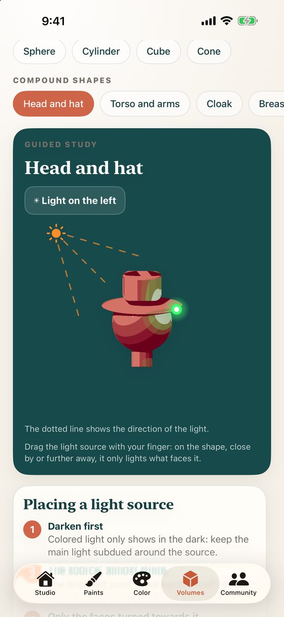 Screenshot: Understand light