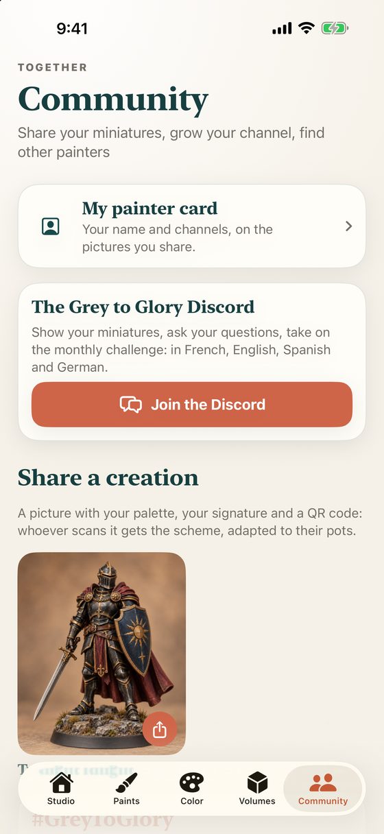 Screenshot: Share what you paint