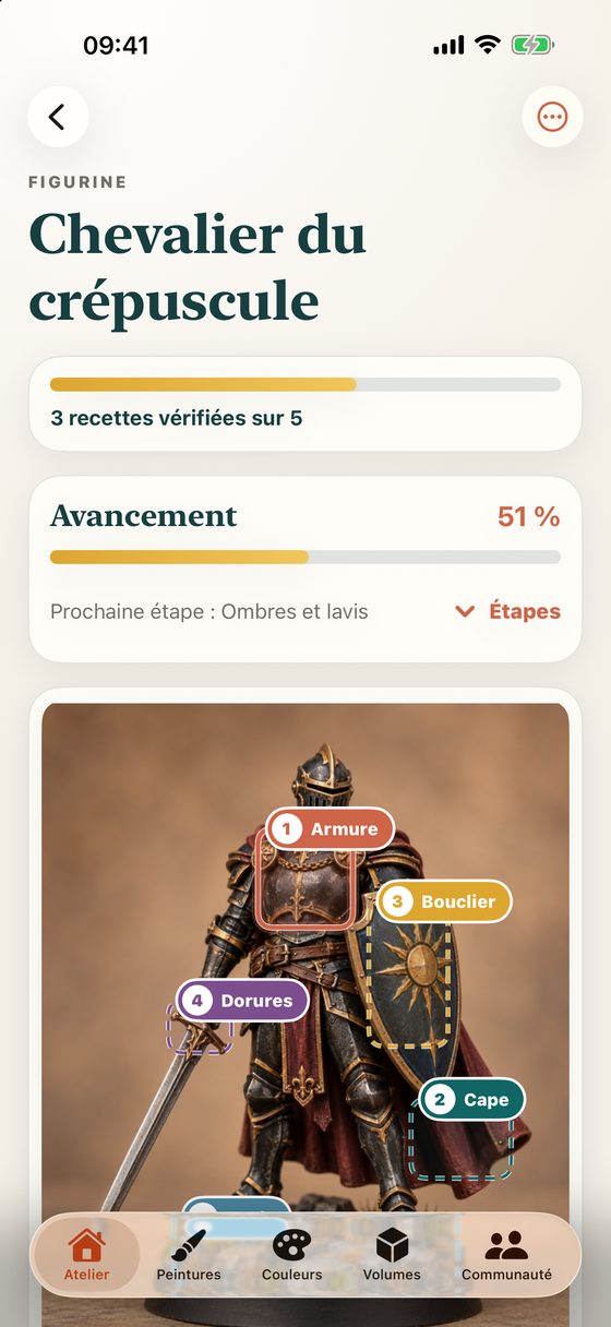 Capture d’écran : Une recette par zone