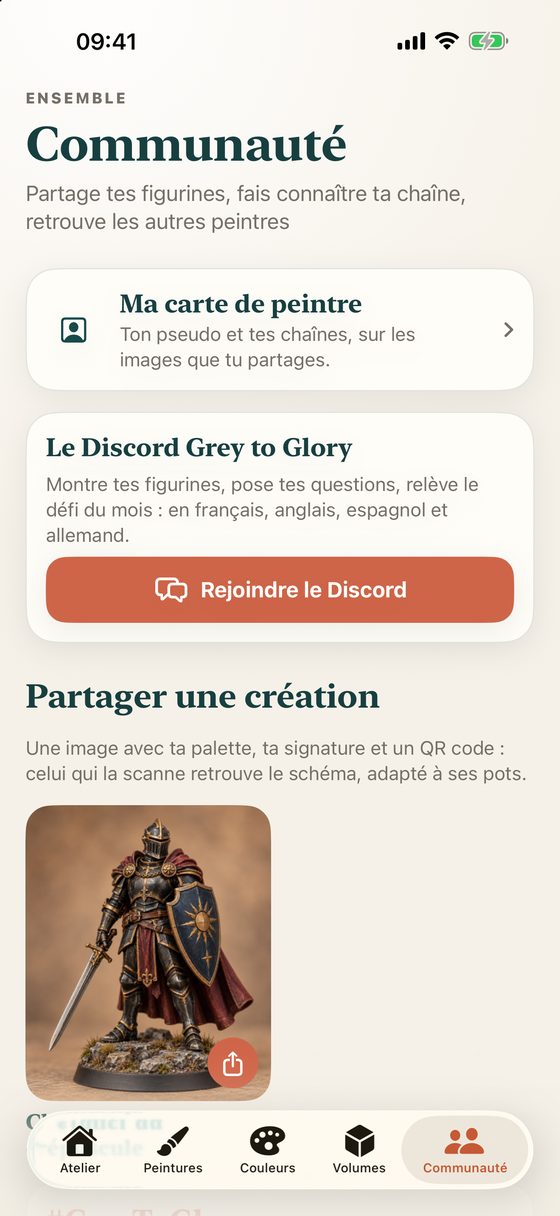 Capture d’écran : Partager ce que tu peins